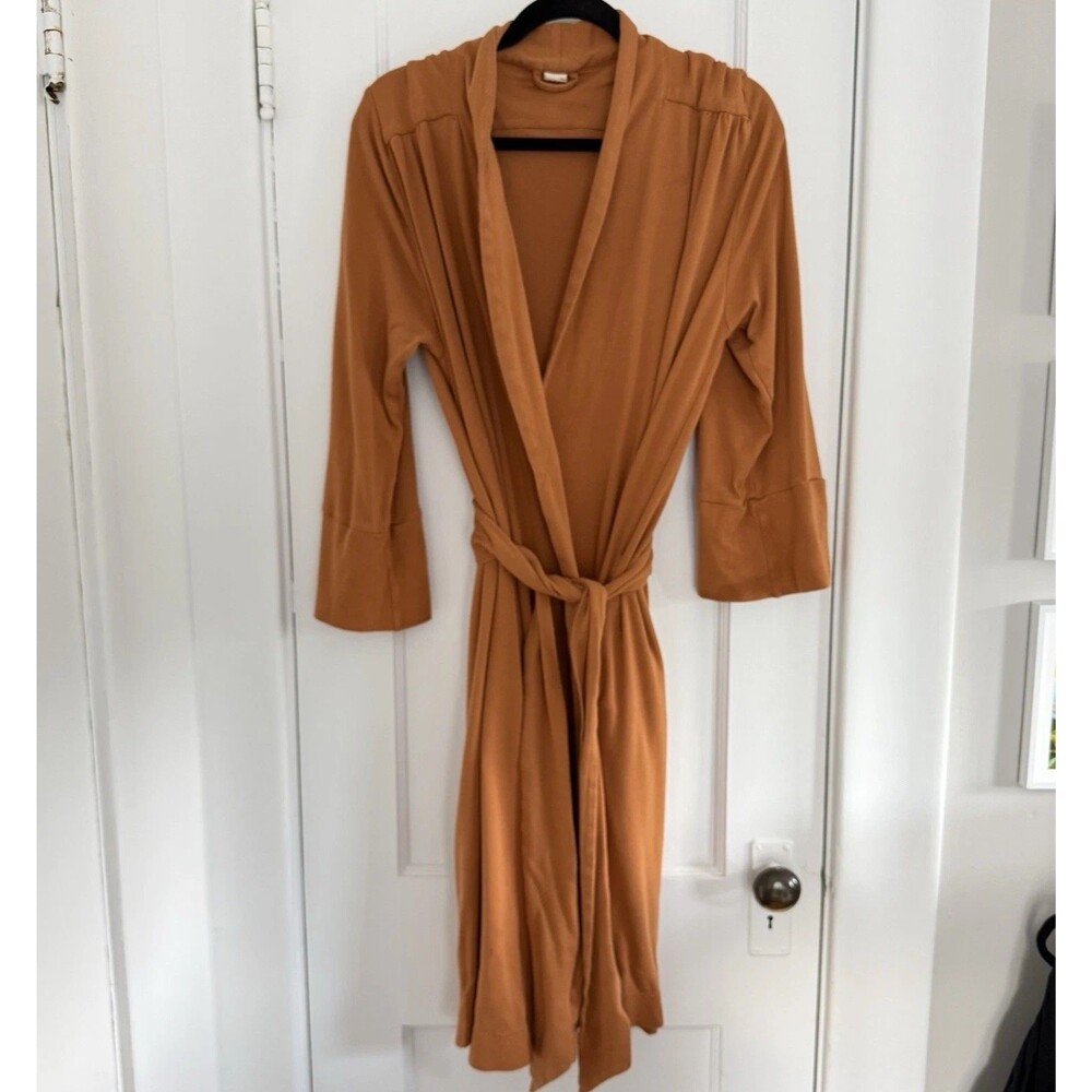 goumi Bamboo Robe Women’s Solid Knit Belted Tie Size XL/XXL